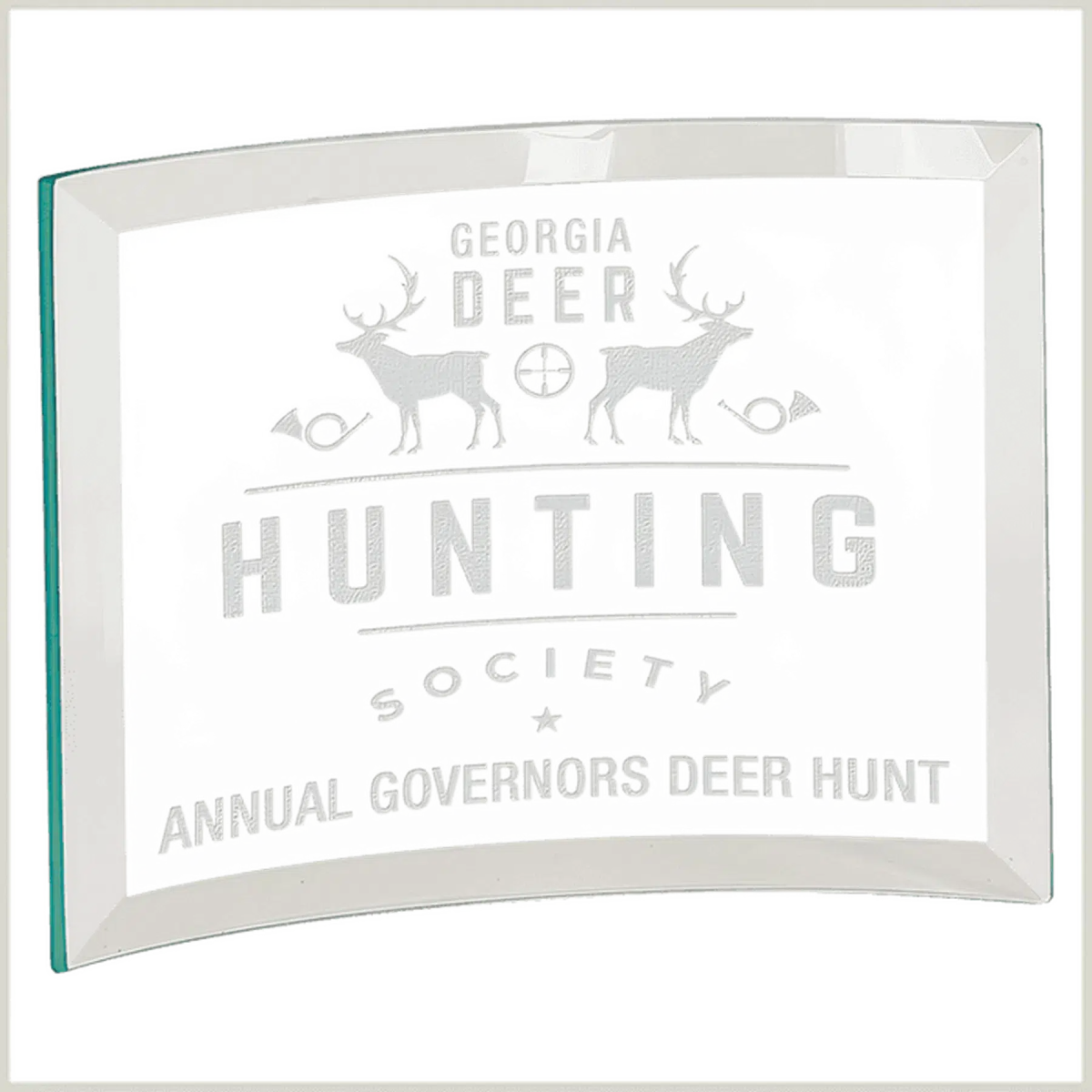 Jade Glass Crescent Awards - Perfect for Desks & Displays of Recognition 7" x 5" x 3/8" / Crescent / Glass