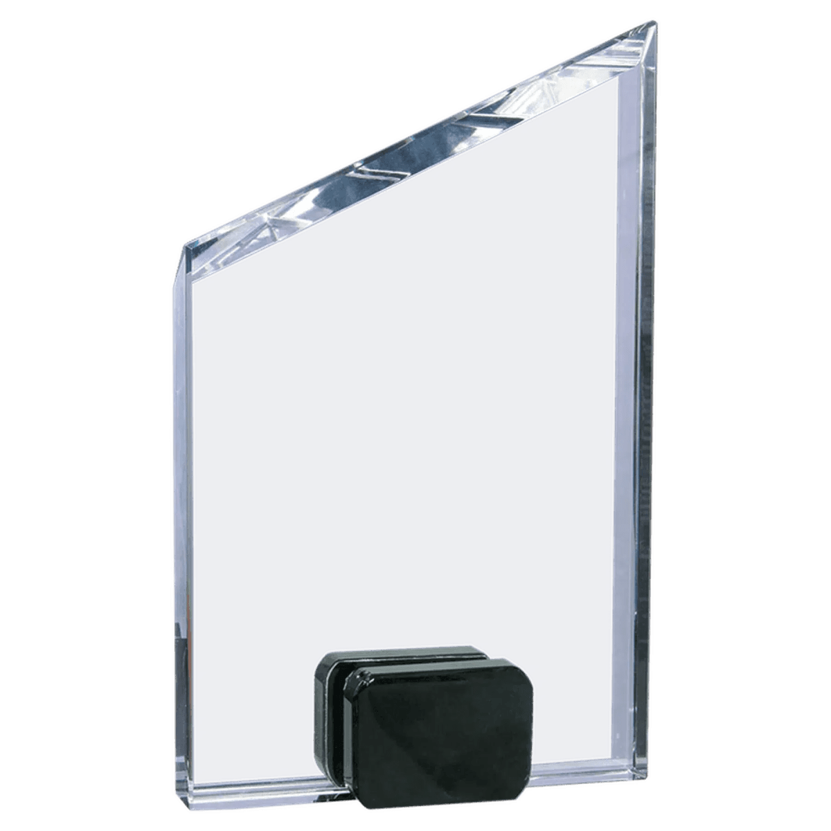 Laser Etched Crystal Peak Award - Self - Standing Recognition - 8"