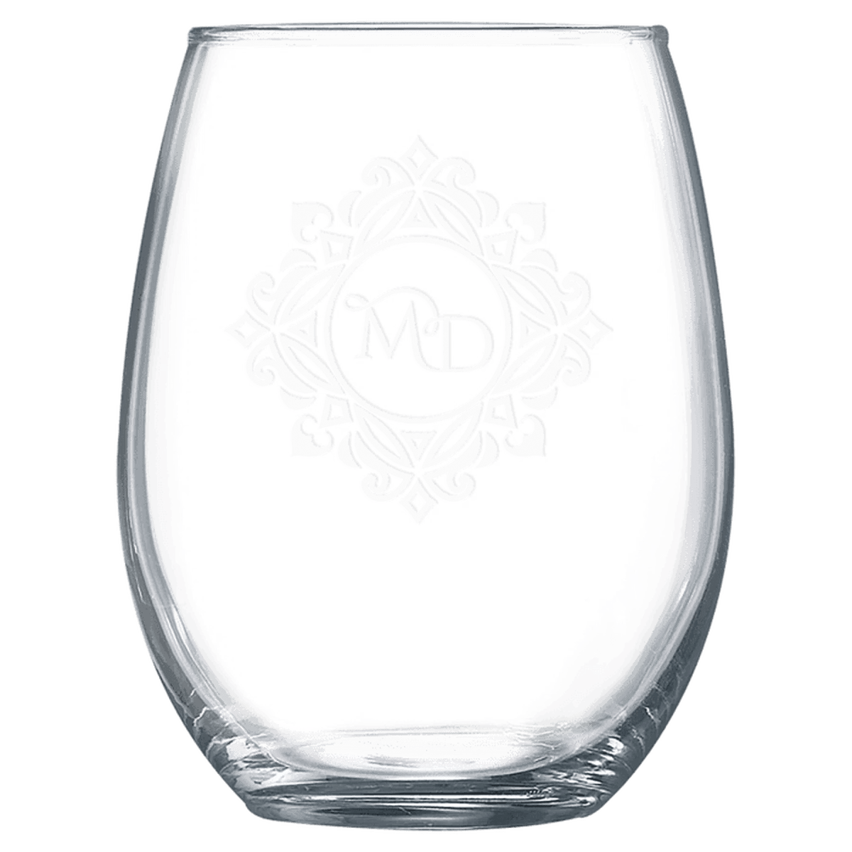 Laser Etched Stemless Wine Glass - Polar Camel Drinkware - 9 oz. (Souvenier Size)