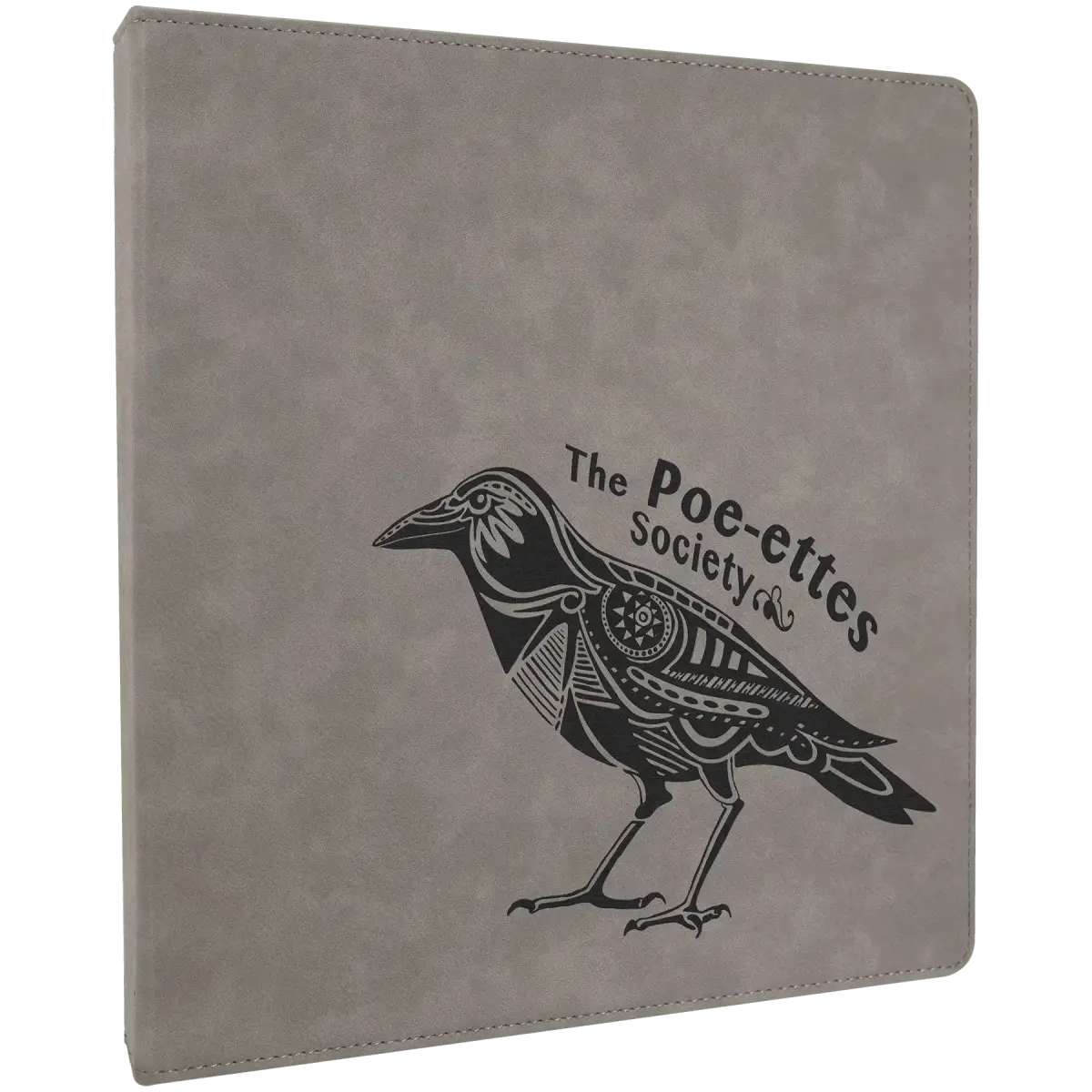 Personalized 3-Ring Binder and Organizer in Leatherette Colors Gray / 10 1/2" x 11 1/2"