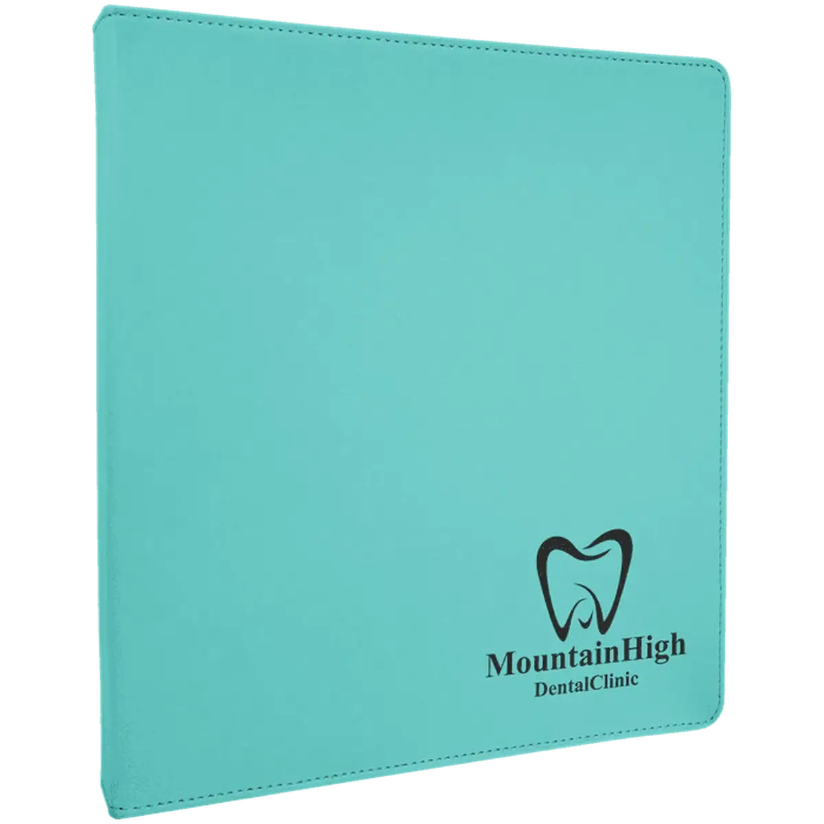 Personalized 3-Ring Binder and Organizer in Leatherette Colors Teal / 10 1/2" x 11 1/2"