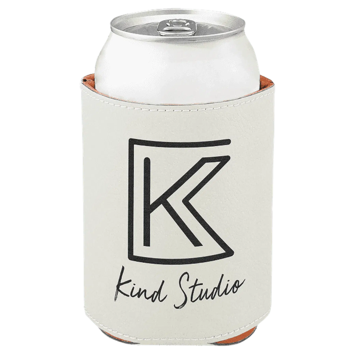 Personalized Beverage Holders – Leatherette & Cork with Custom Engraving White / Regular Beverage Holder / Leatherette