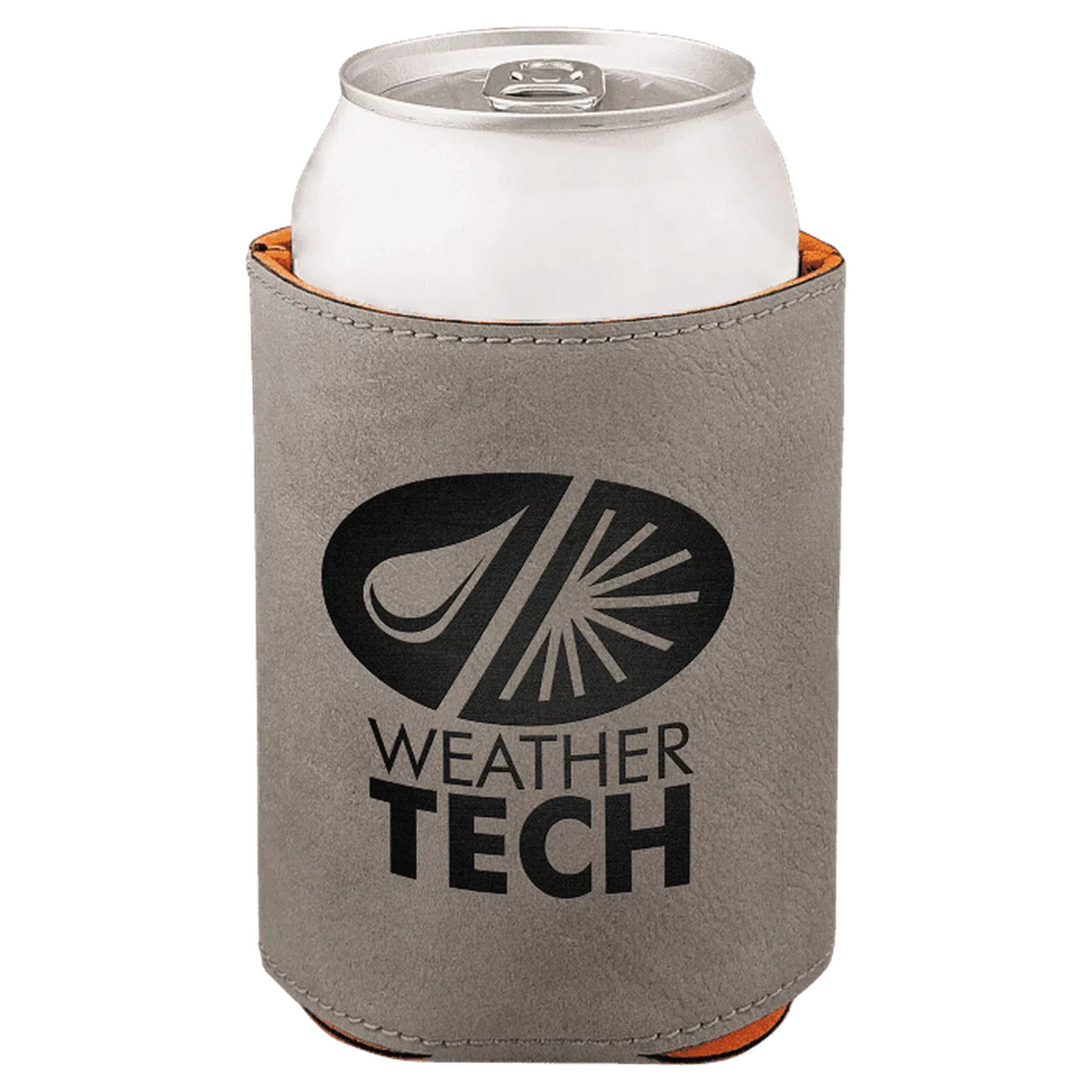 Personalized Beverage Holders – Leatherette & Cork with Custom Engraving Gray / Regular Beverage Holder / Leatherette