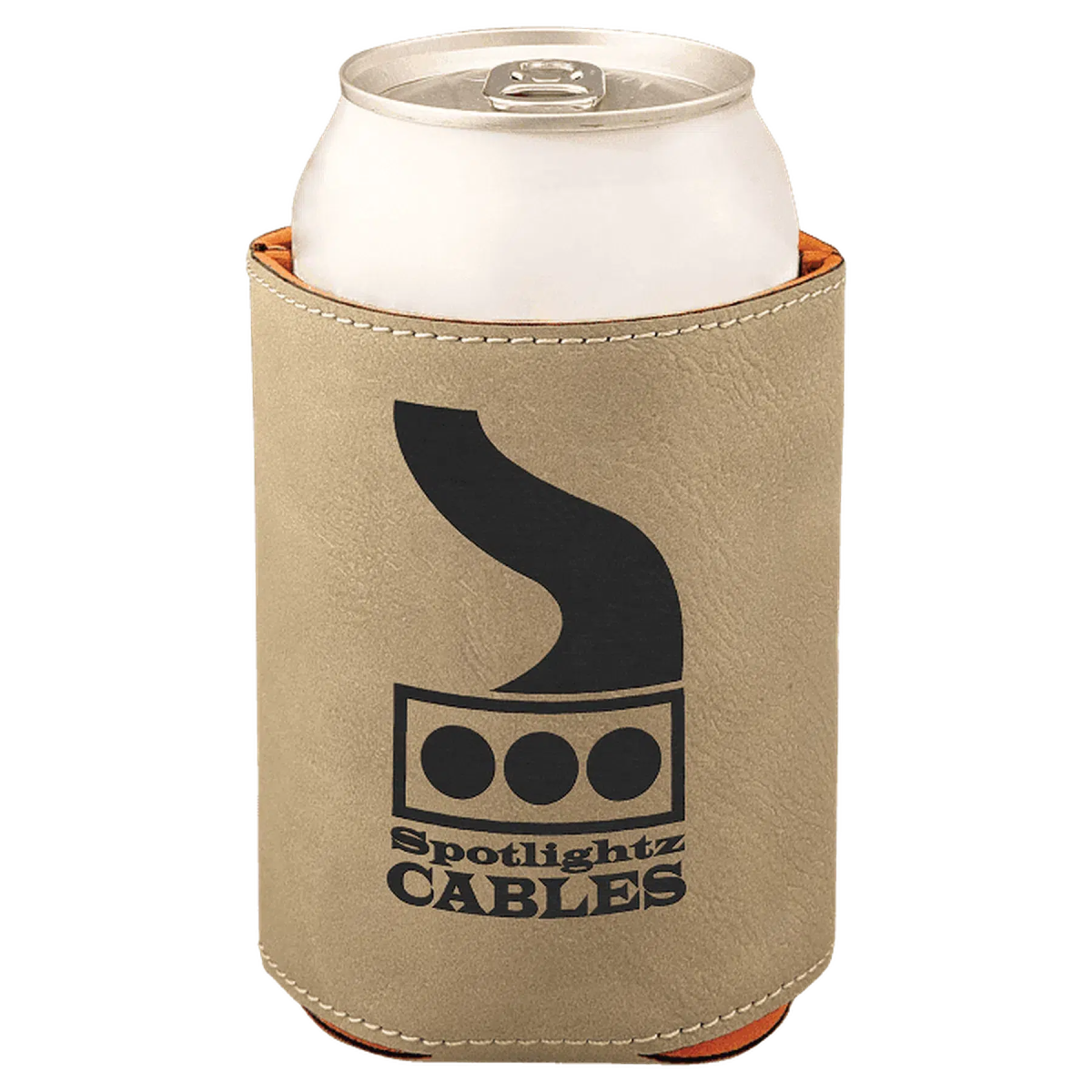 Personalized Beverage Holders – Leatherette & Cork with Custom Engraving Light Brown / Regular Beverage Holder / Leatherette