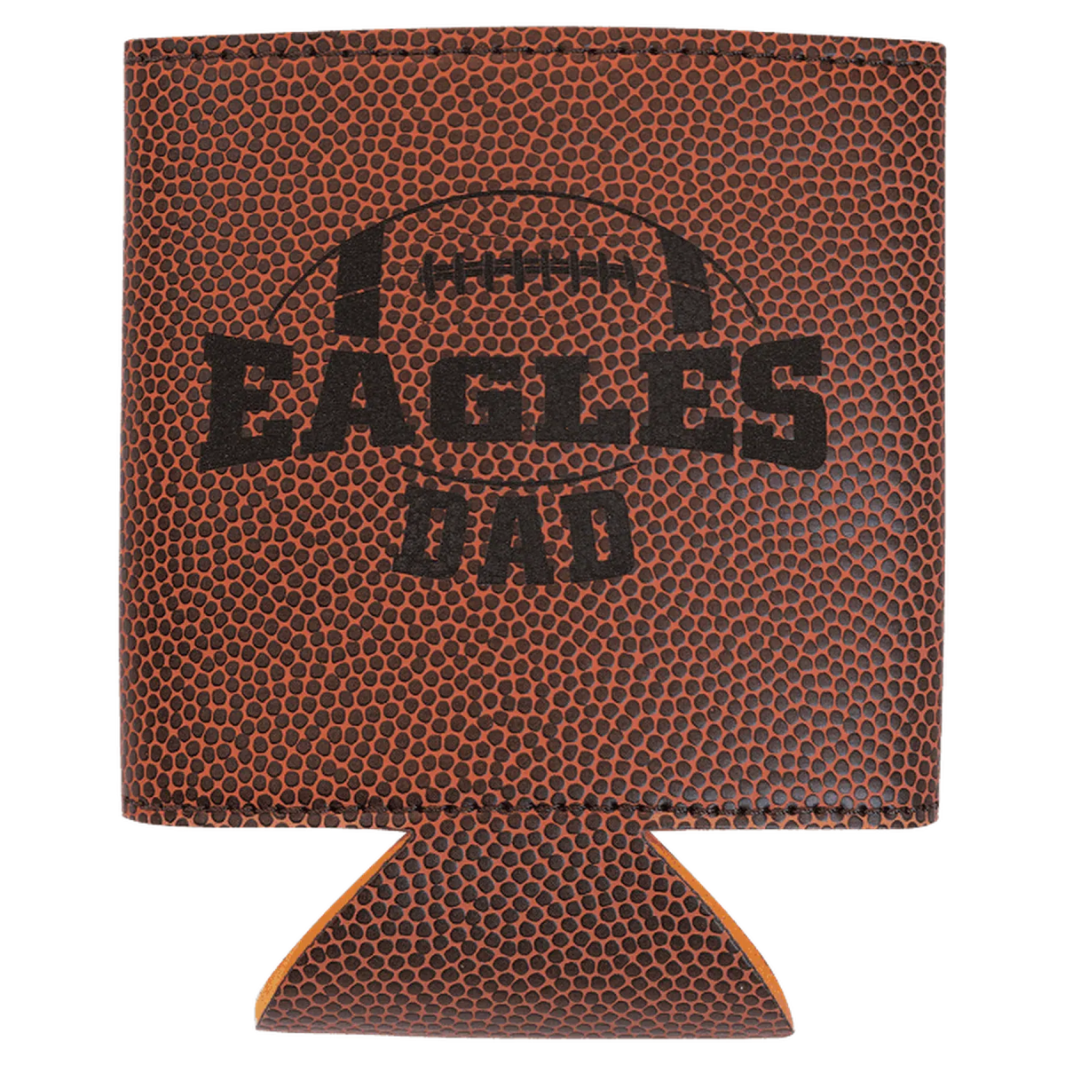 Personalized Beverage Holders – Leatherette & Cork with Custom Engraving Football / Regular Beverage Holder / Football Leatherette