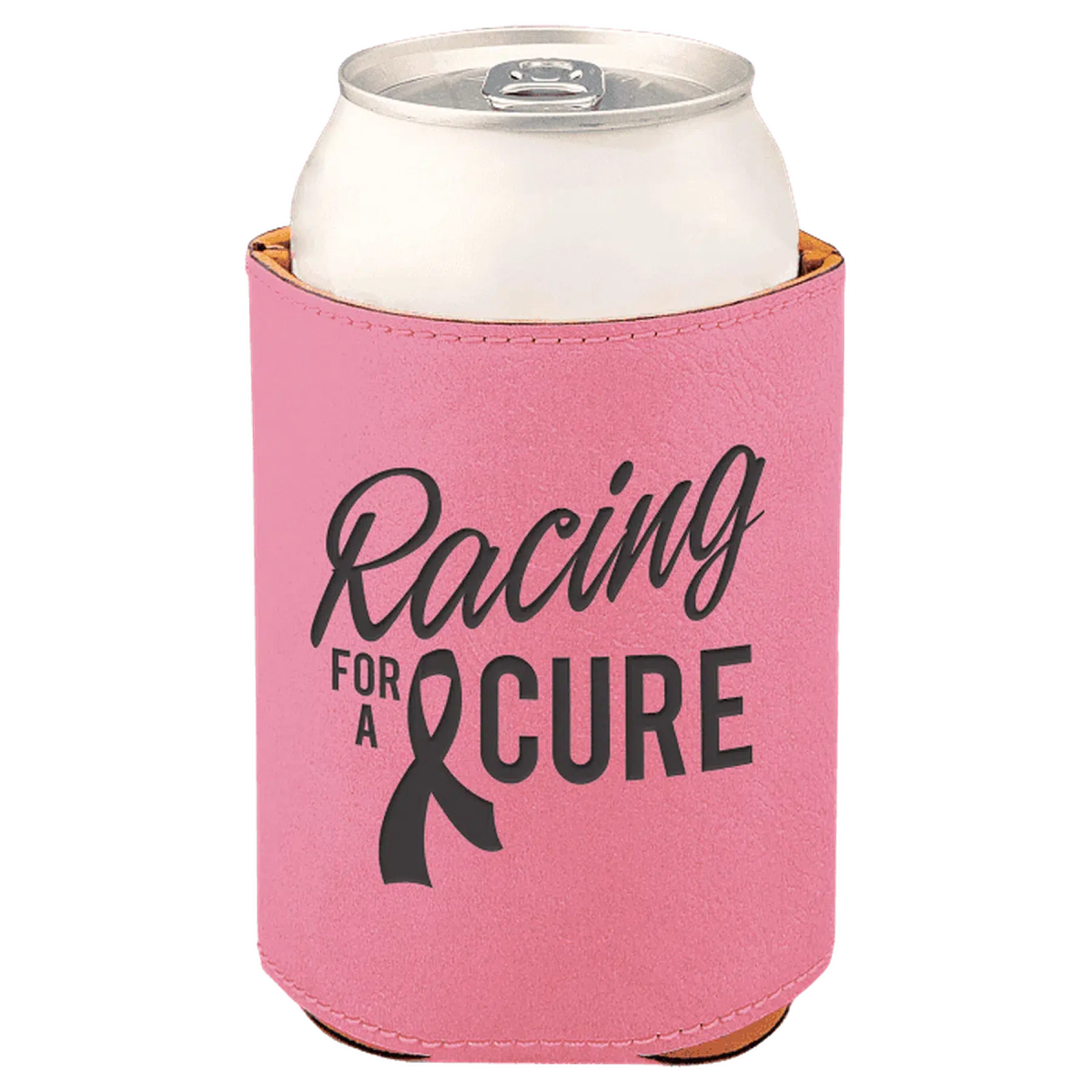 Personalized Beverage Holders – Leatherette & Cork with Custom Engraving Pink / Regular Beverage Holder / Leatherette
