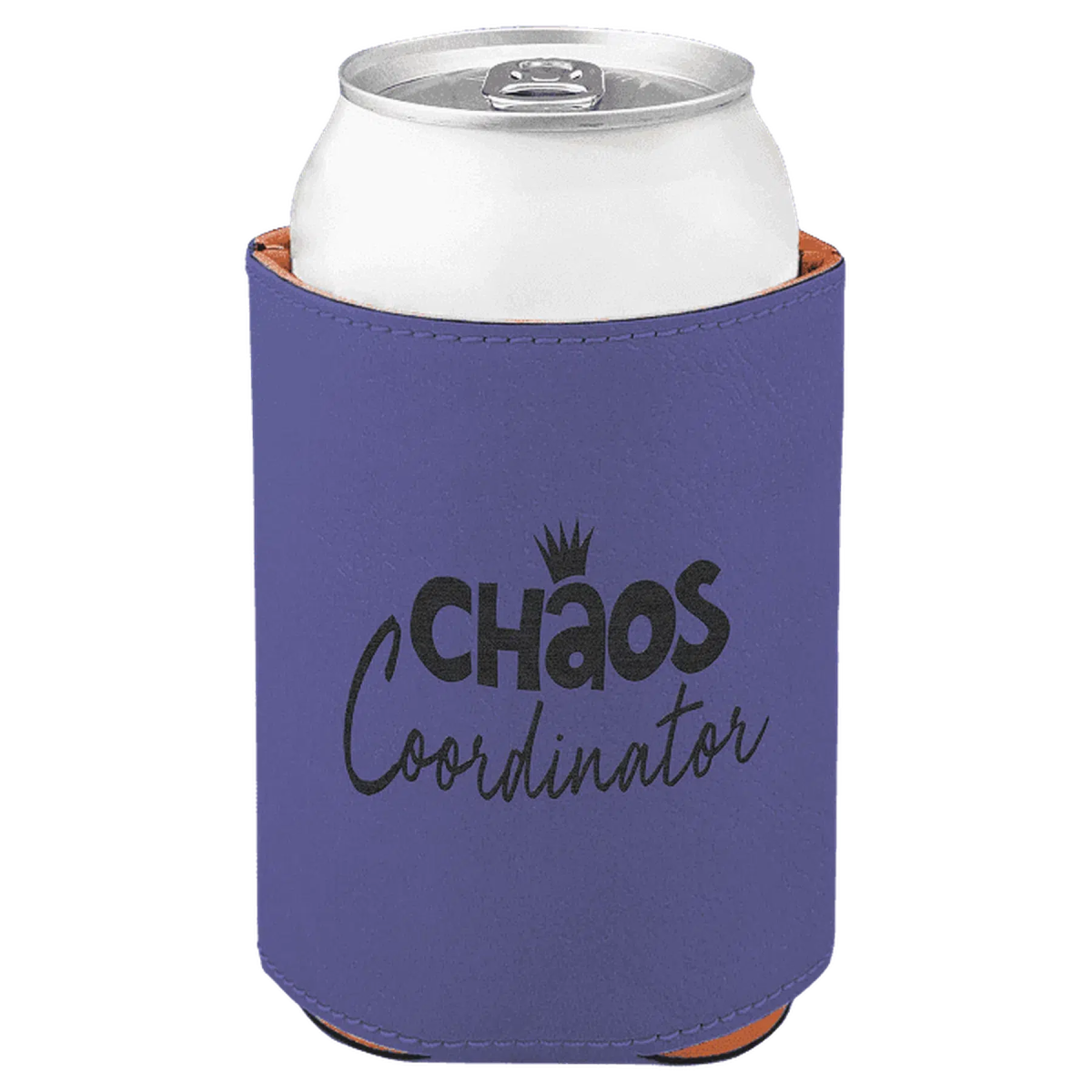 Personalized Beverage Holders – Leatherette & Cork with Custom Engraving Purple / Regular Beverage Holder / Leatherette