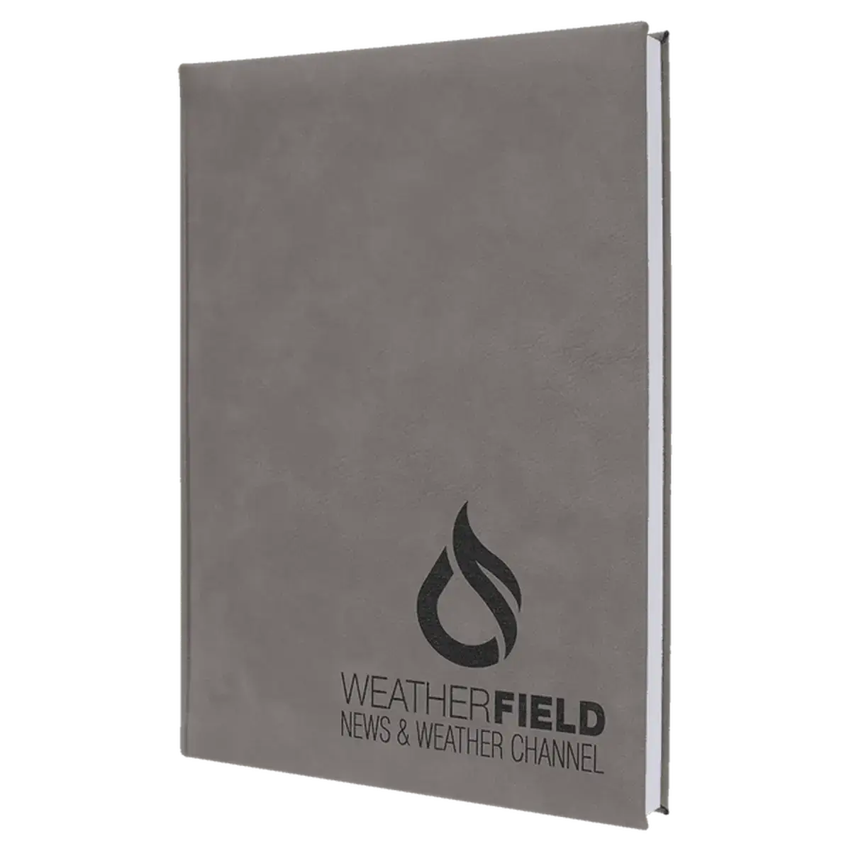 Personalized Writing Journals in Leatherette, Cork, or Canvas Small Journal / Gray / Leatherette