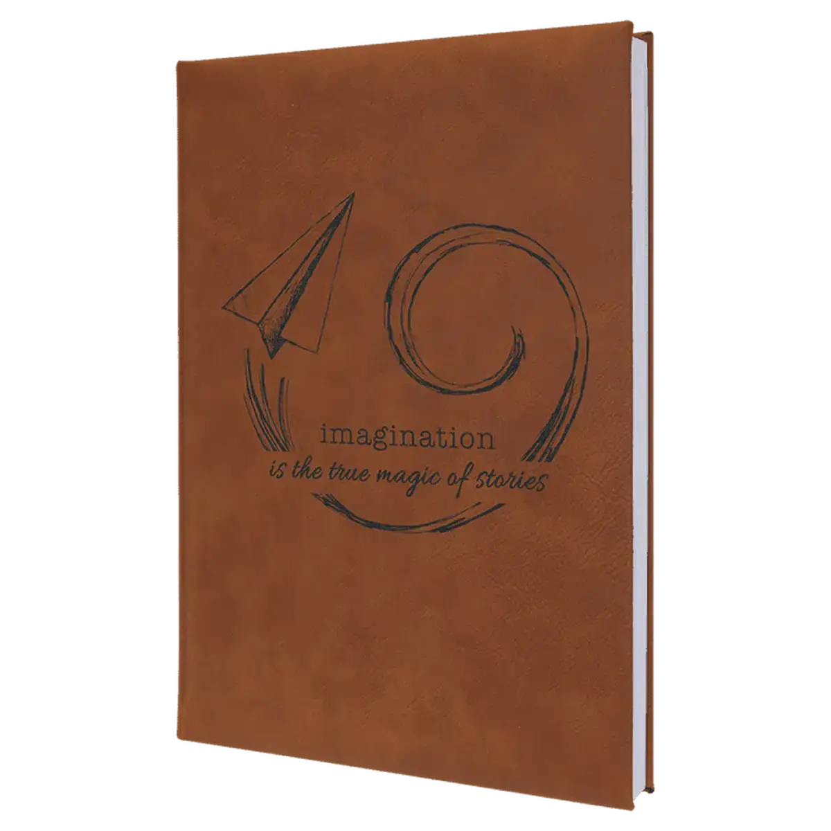 Personalized Writing Journals in Leatherette, Cork, or Canvas Small Journal / Rawhide / Leatherette