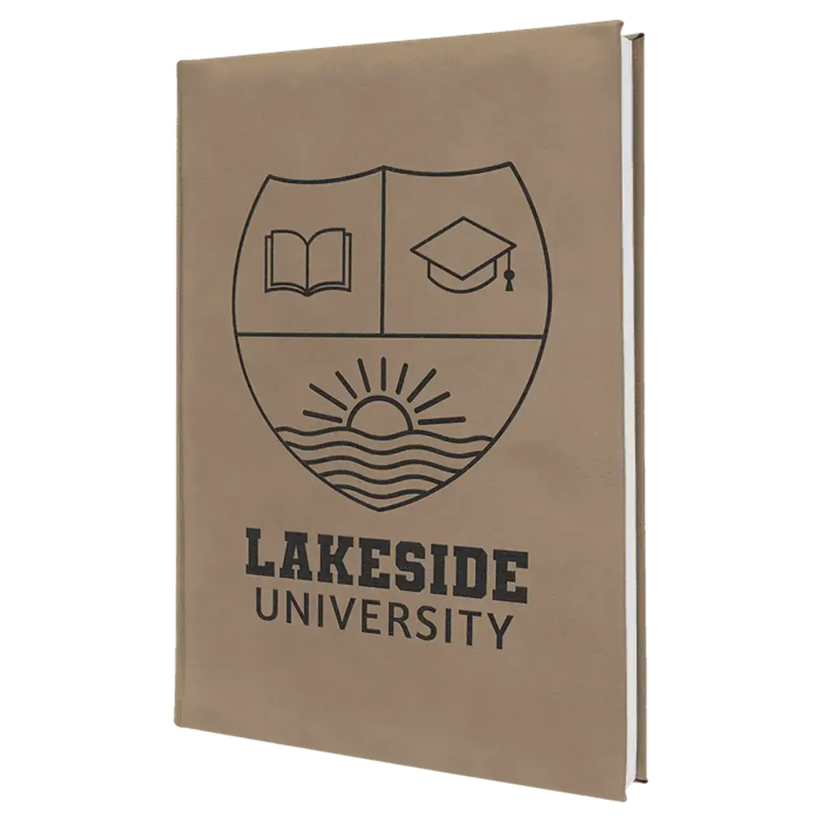 Personalized Writing Journals in Leatherette, Cork, or Canvas Small Journal / Light Brown / Leatherette