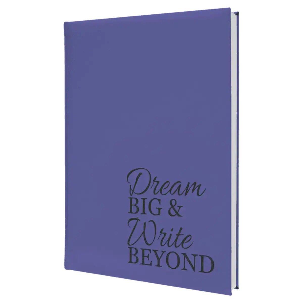 Personalized Writing Journals in Leatherette, Cork, or Canvas Small Journal / Purple / Leatherette