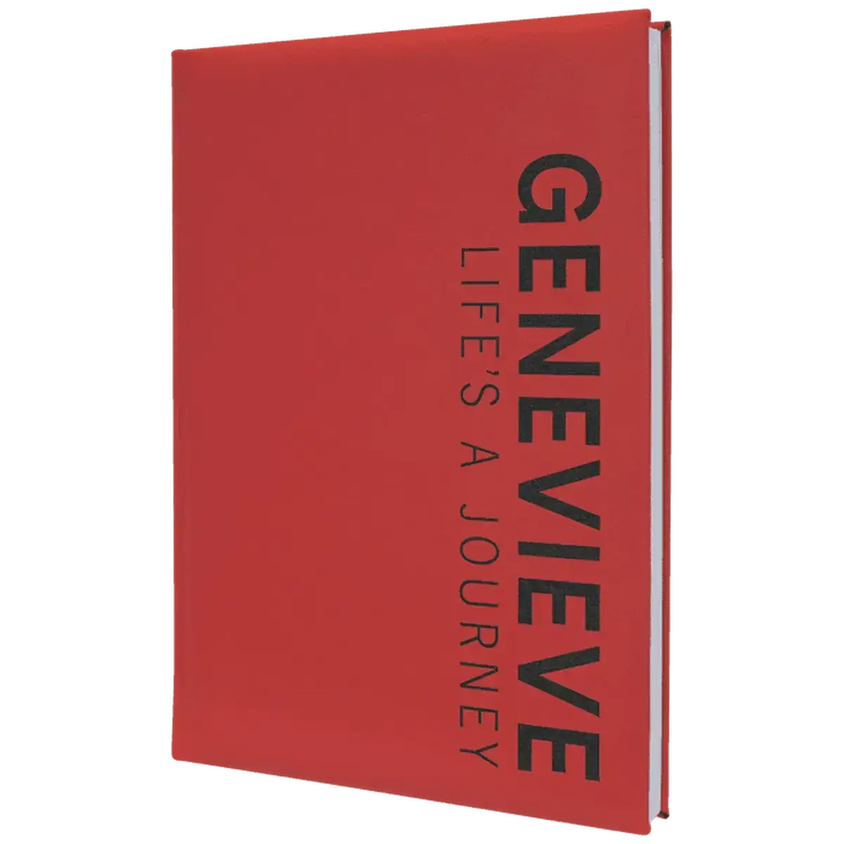 Personalized Writing Journals in Leatherette, Cork, or Canvas Small Journal / Red / Leatherette