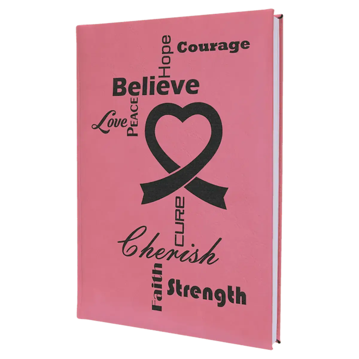 Personalized Writing Journals in Leatherette, Cork, or Canvas Small Journal / Pink / Leatherette