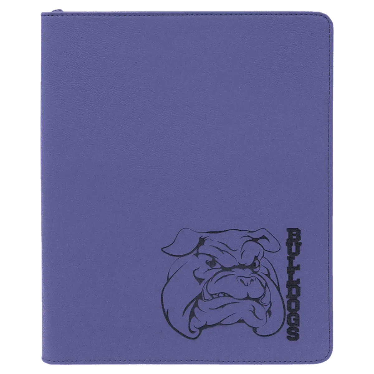 Leatherette Professional Portfolio with Zipper (9 1/2" x 12") Purple