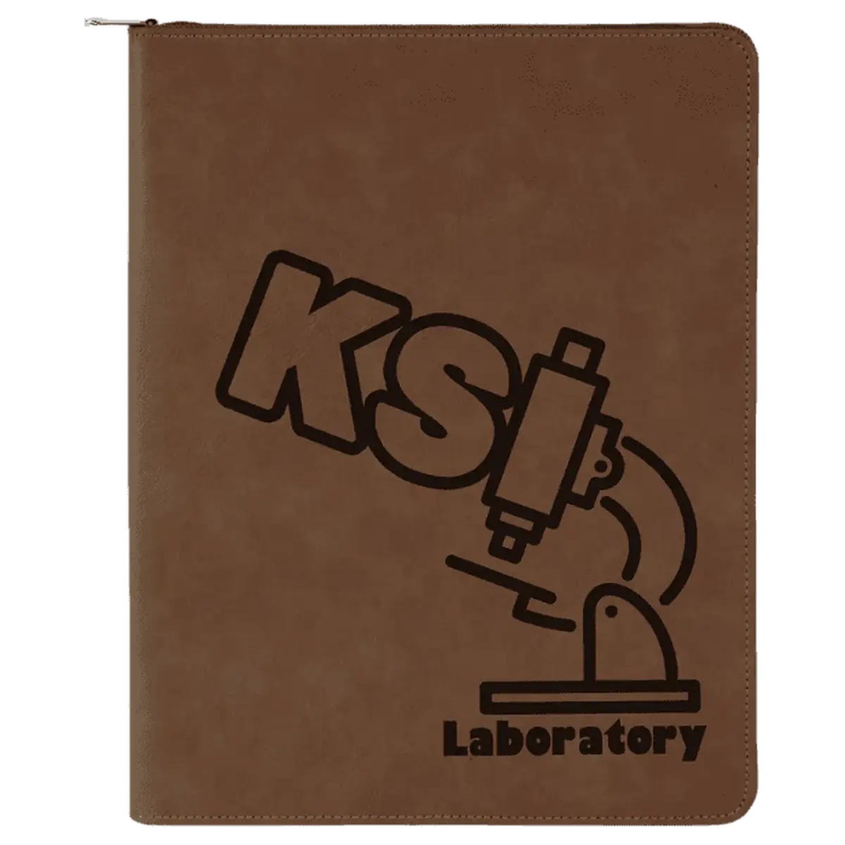 Personalized Professional Portfolios – Zippered & Classic Styles with Notepad 7" x 9" / Open / Blue/Black