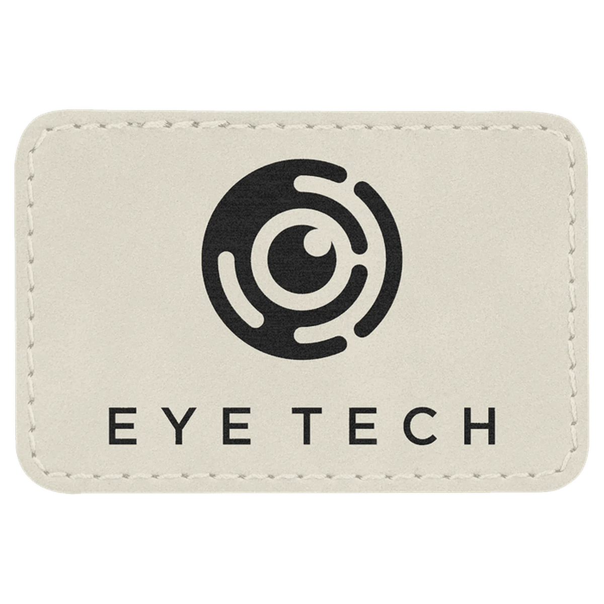 Personalized Patches in Self-Adhesive Leatherette - Rectangle Shape 3" x 2" / White