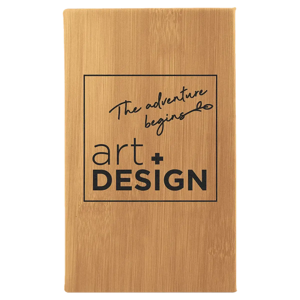 Personalized Sketch Books in Cork & Leatherette - Heavy Weight Paper 5 1/4" x 8 1/4" / Bamboo / Leatherette