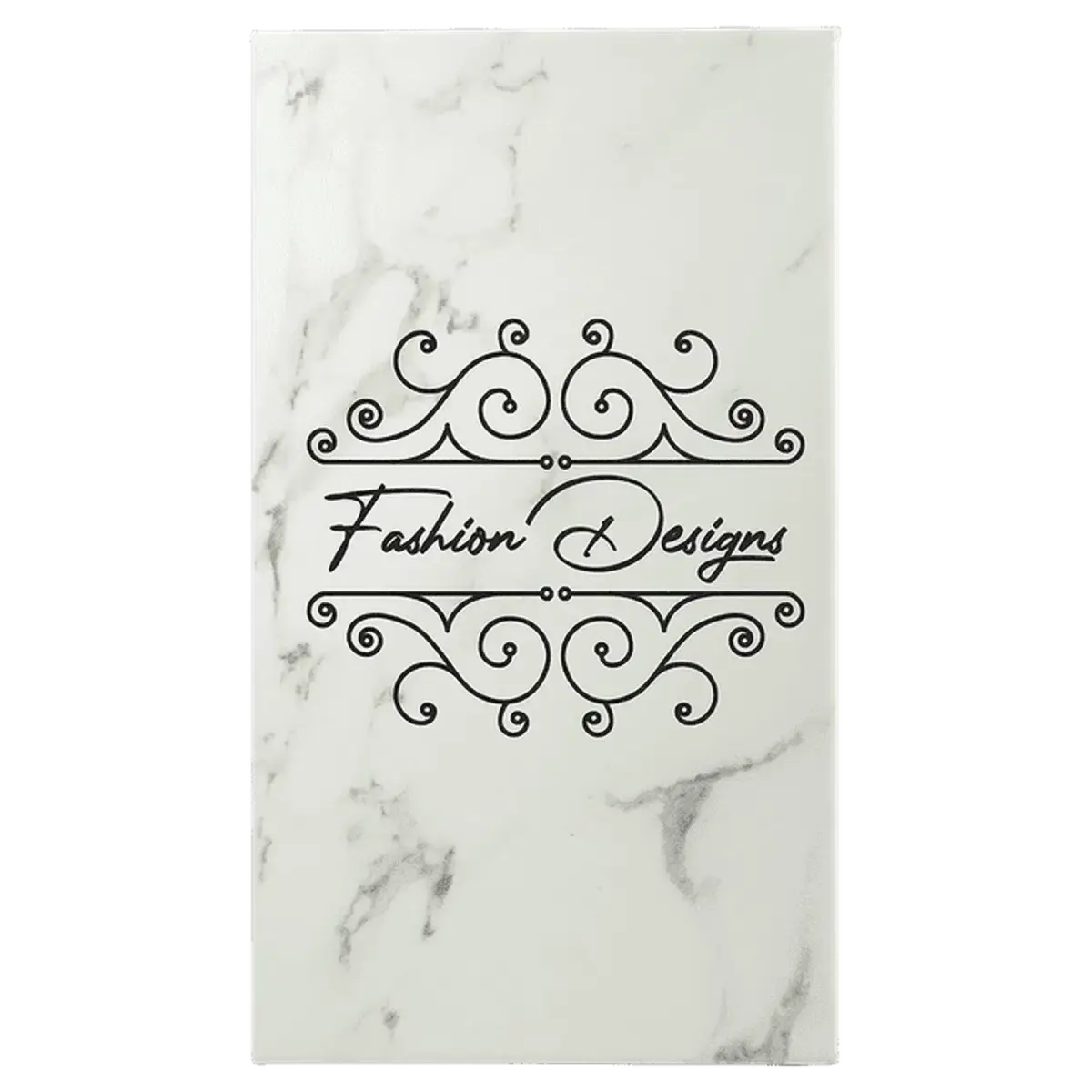 Leatherette Sketch Book with White Unlined Paper (5 x 8) White Marble / 5 1/4" x 8 1/4"