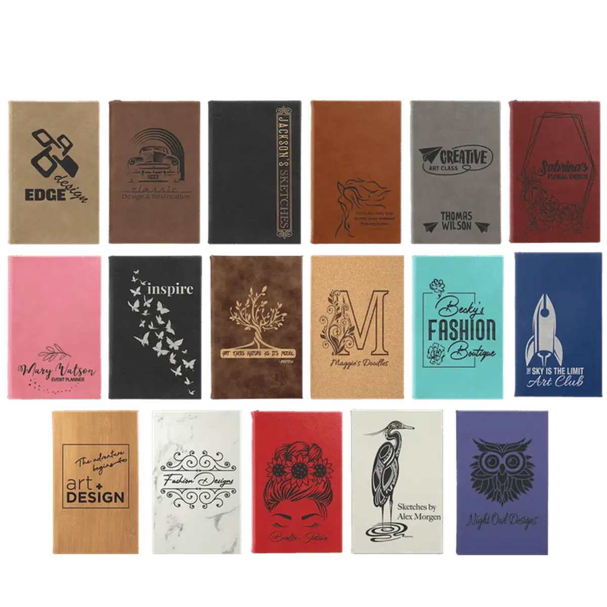 Leatherette Sketch Book with White Unlined Paper (5 x 8) Black/Silver / 5 1/4" x 8 1/4"