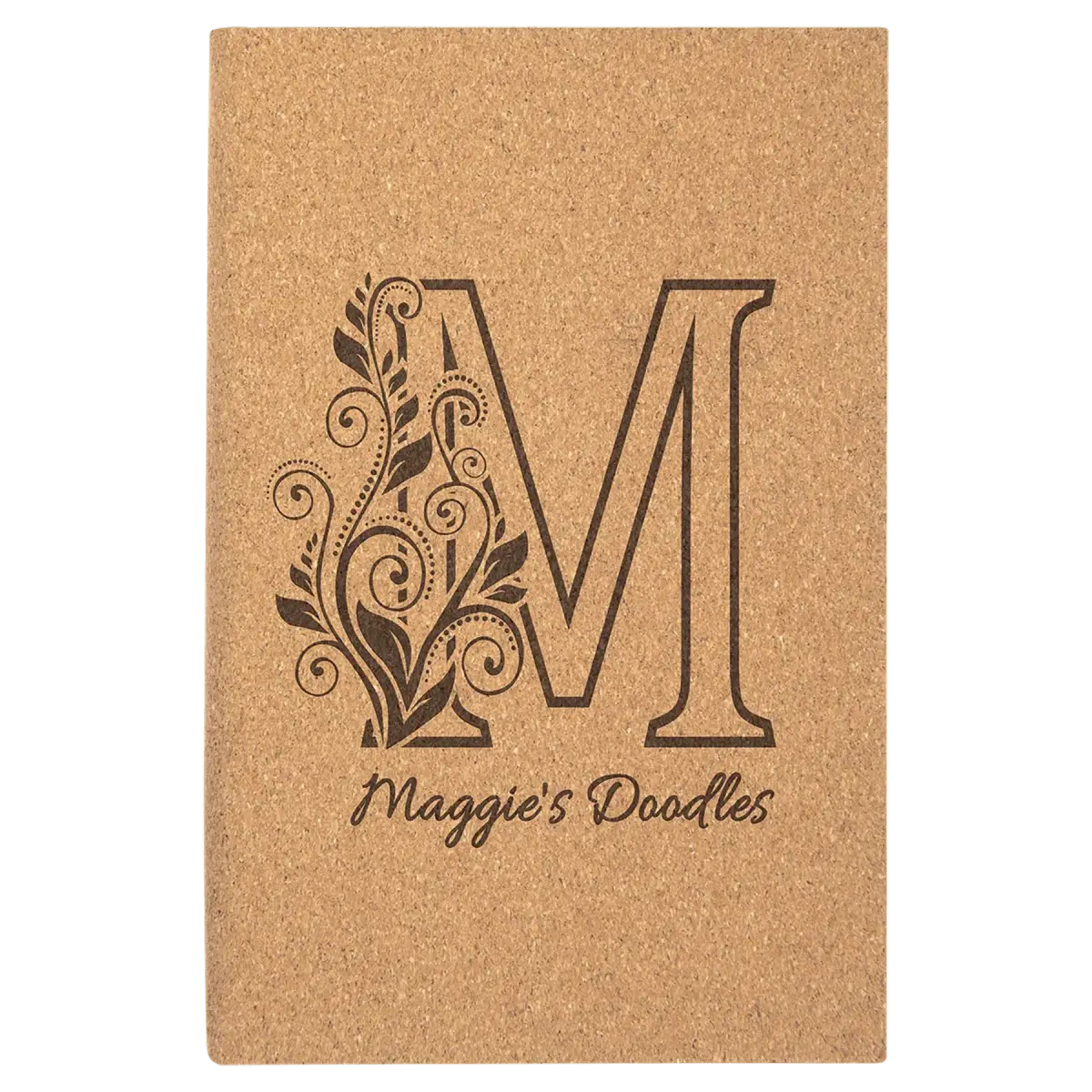 Personalized Sketch Books in Cork & Leatherette - Heavy Weight Paper 5 1/4" x 8 1/4" / Cork / Cork