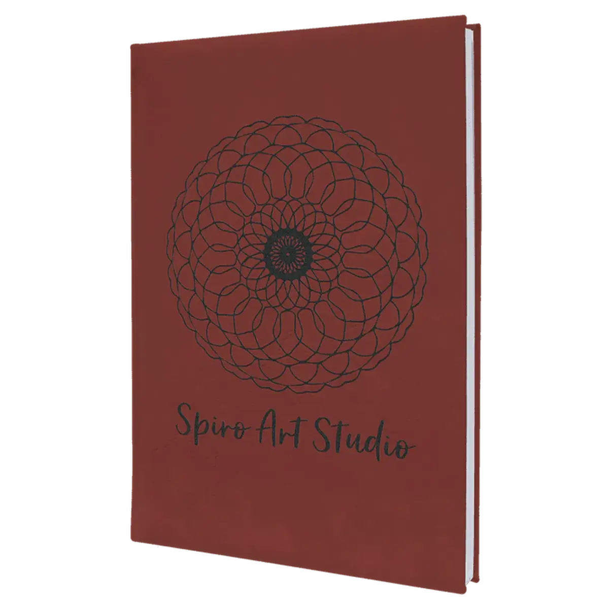 Personalized Sketch Books in Cork & Leatherette - Heavy Weight Paper 7" x 9 3/4" / Rose / Leatherette