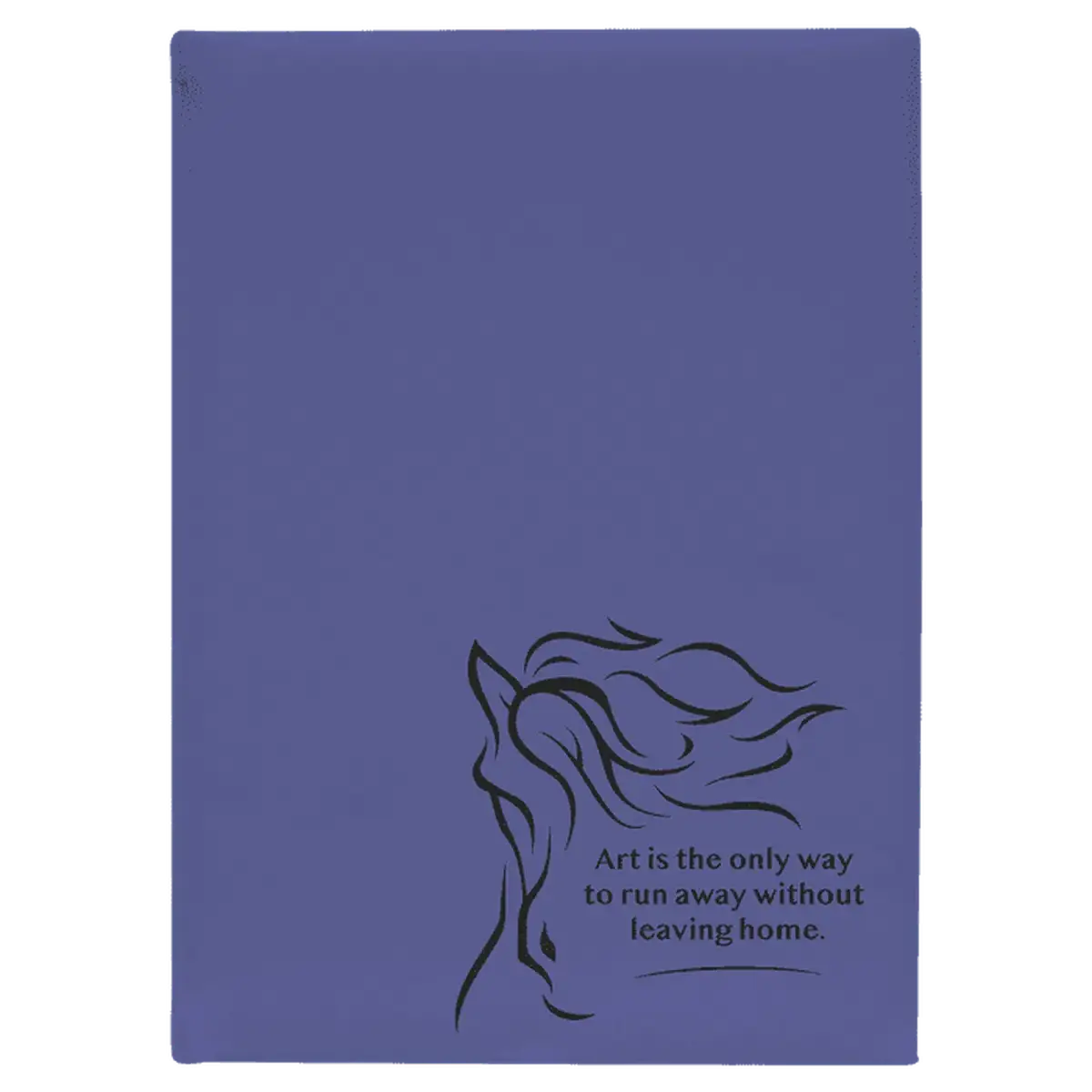 Personalized Sketch Books in Cork & Leatherette - Heavy Weight Paper 7" x 9 3/4" / Purple / Leatherette