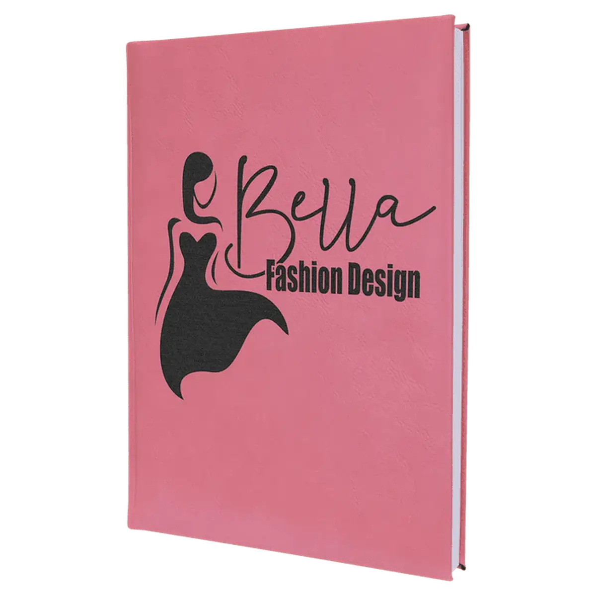 Personalized Sketch Books in Cork & Leatherette - Heavy Weight Paper 7" x 9 3/4" / Pink / Leatherette