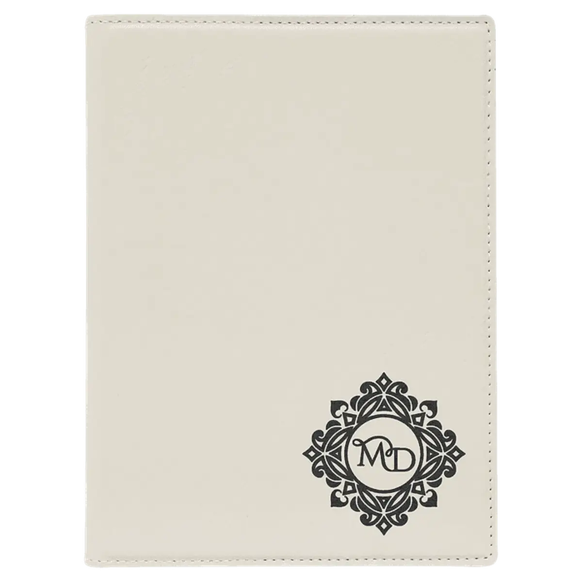 Leatherette Small Portfolio with Notepad (7 x 9) White