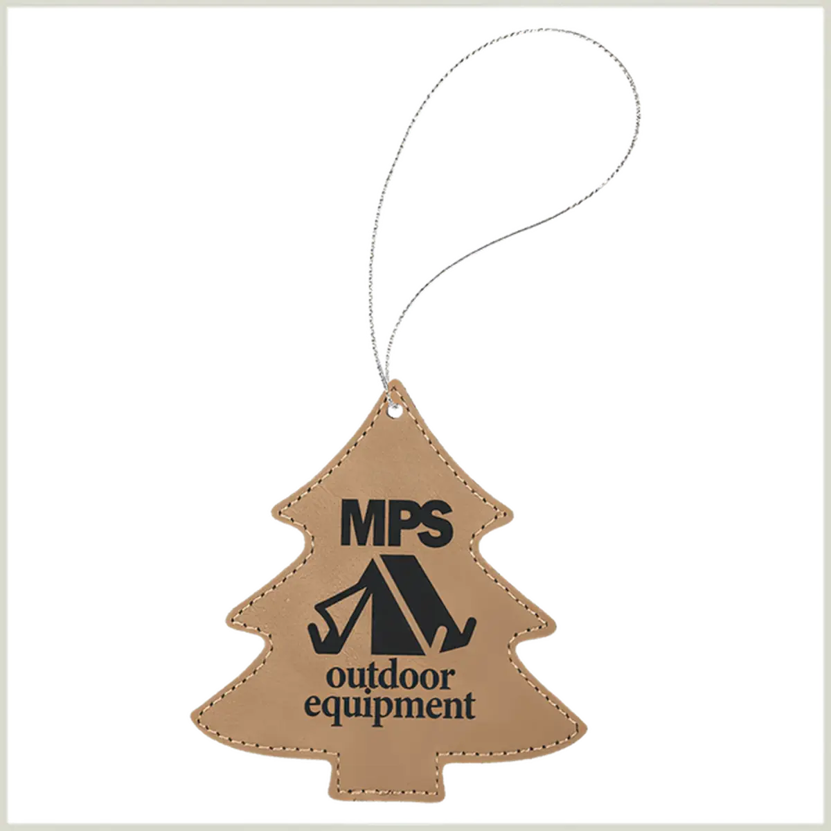 Leatherette Tree Ornament (Various Colors) Light Brown