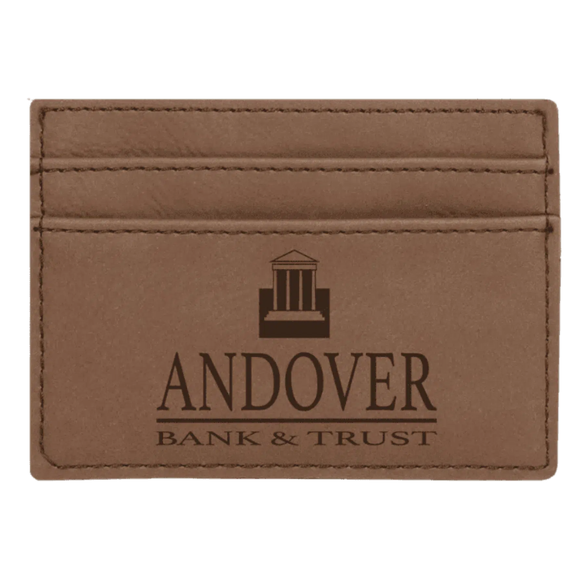 Personalized Wallet Clip with Card Holder Dark Brown