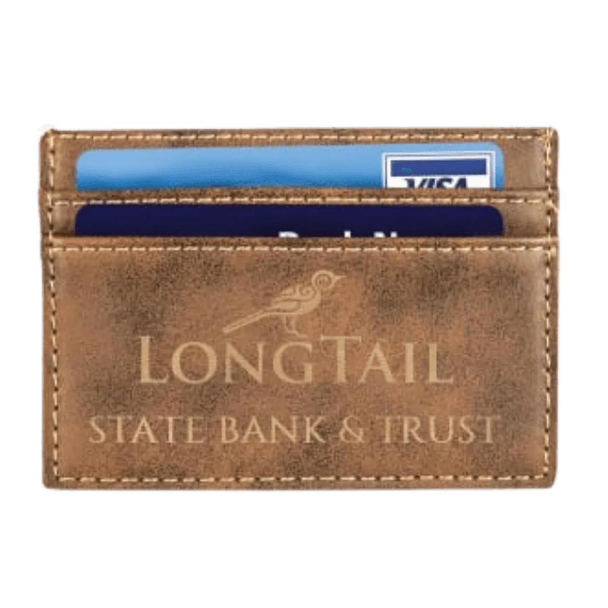 Personalized Wallet Clip with Card Holder Rustic