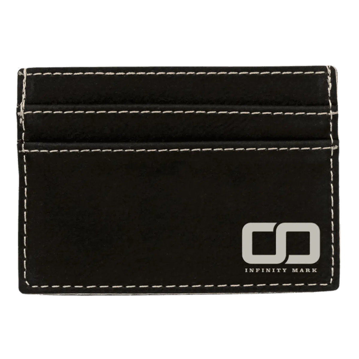 Personalized Wallet Clip with Card Holder Black/Silver