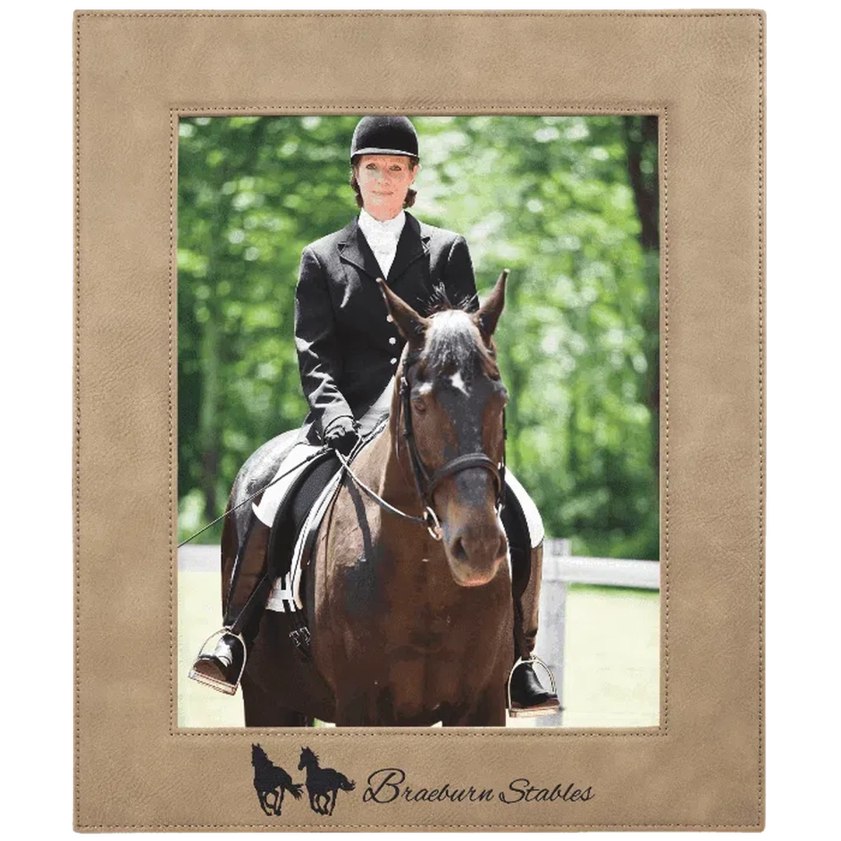 Light Brown Leatherette Frame (Various Sizes) 8" x 10"