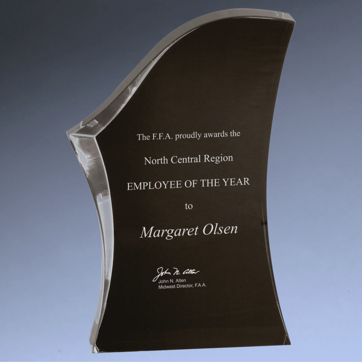 Luminary Surge Acrylic Awards with Color Accents - Black/Clear
