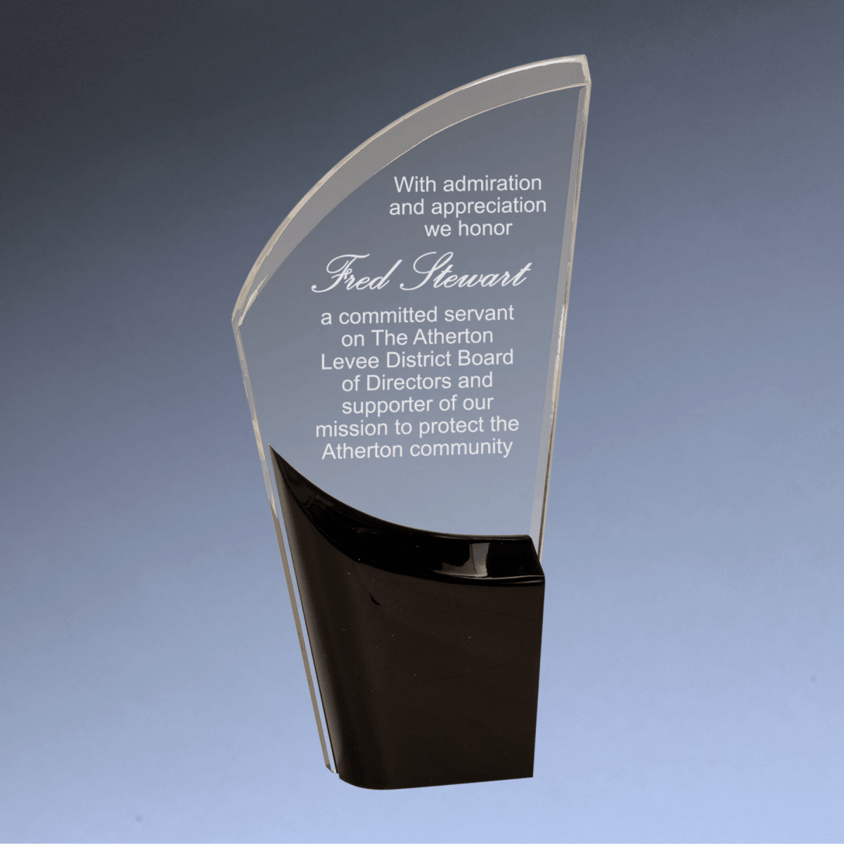 Lunar Acrylic Award – Modern Recognition with Bright Color Accents - Black
