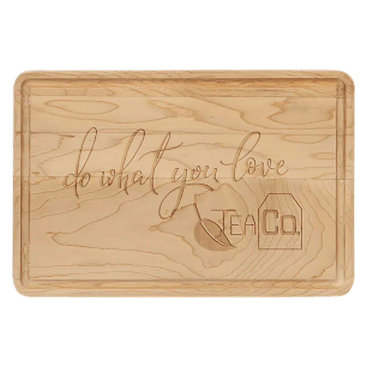 Personalized Maple Cutting Board with Drip Ring and Custom Engraving 9" x 6"