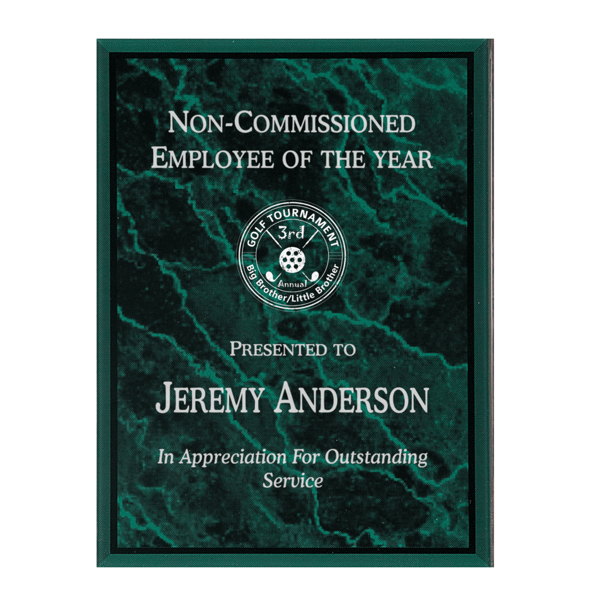 Marble Acrylic Plaque Plates for Plaque Boards and Custom Displays - Green