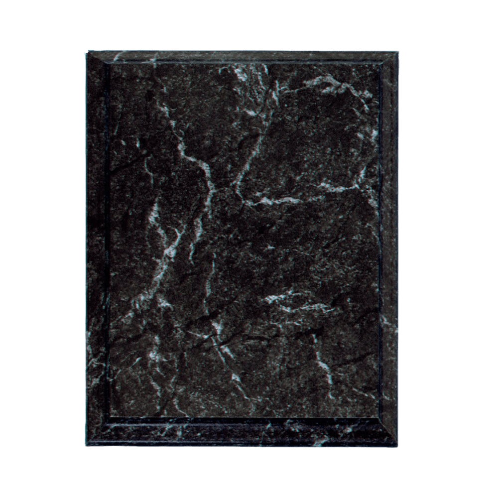 Marble Finish Plaque Boards | Add Plate or Frame for a Custom Award - Black Marble