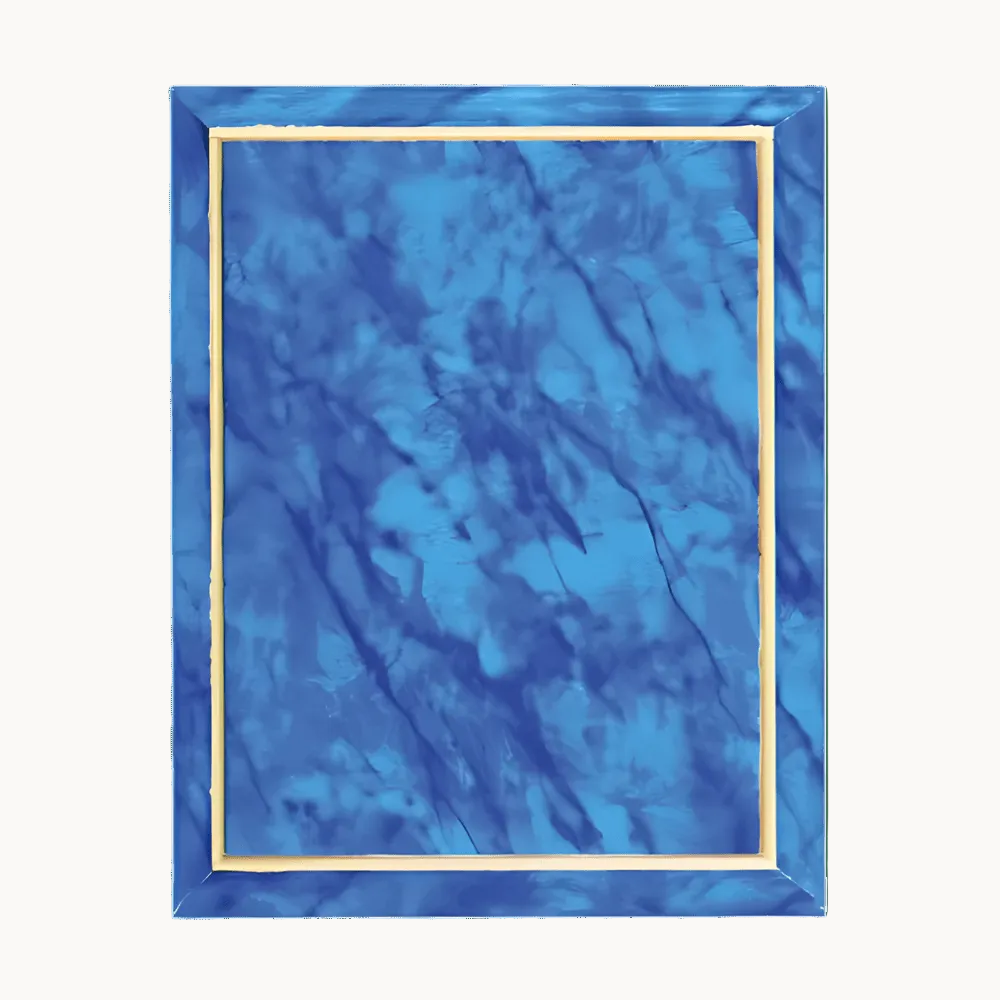 Marble Finish Plaque Boards | Add Plate or Frame for a Custom Award - Bright Blue Marble