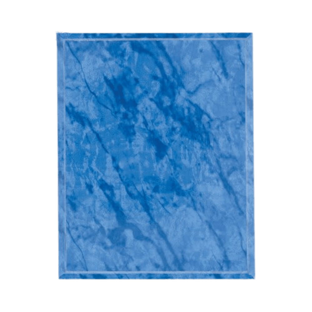 Marble Finish Plaque Boards | Add Plate or Frame for a Custom Award - Bright Blue Marble