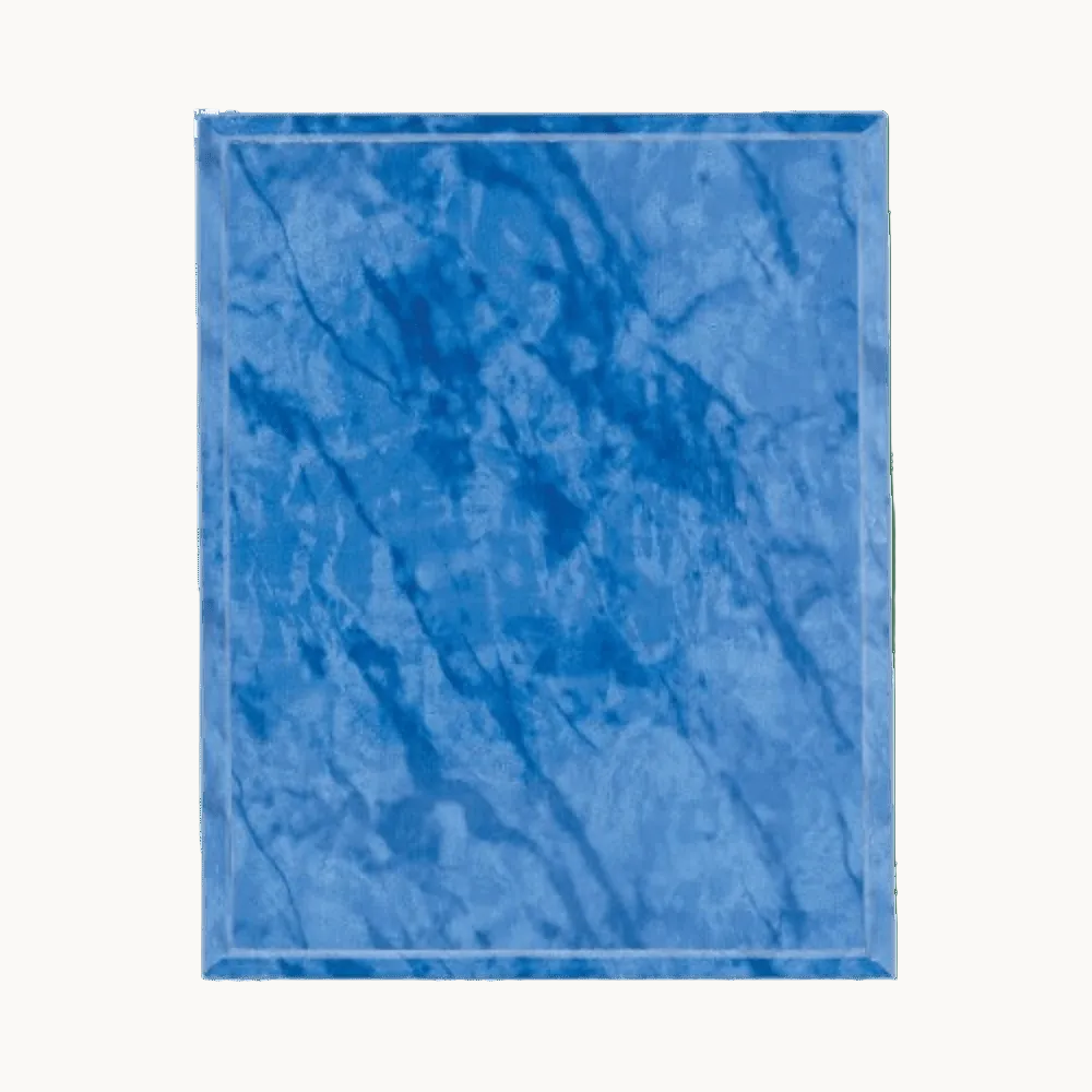 Marble Finish Plaque Boards | Add Plate or Frame for a Custom Award - Bright Blue Marble
