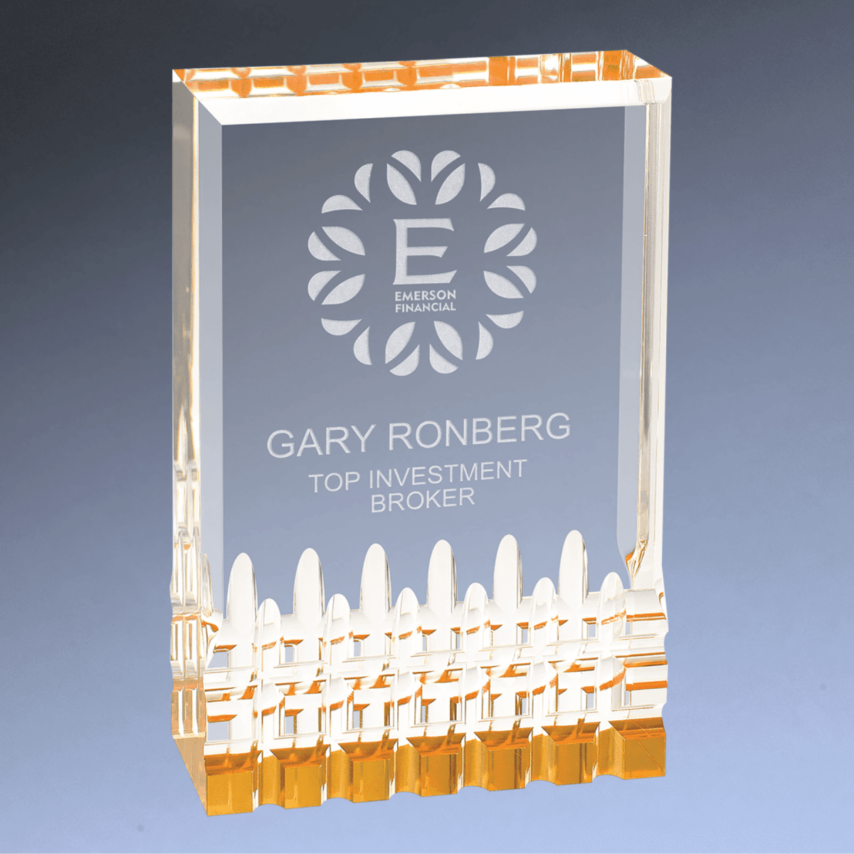 Mirage Acrylic Awards in Four Reflective Colors - Gold