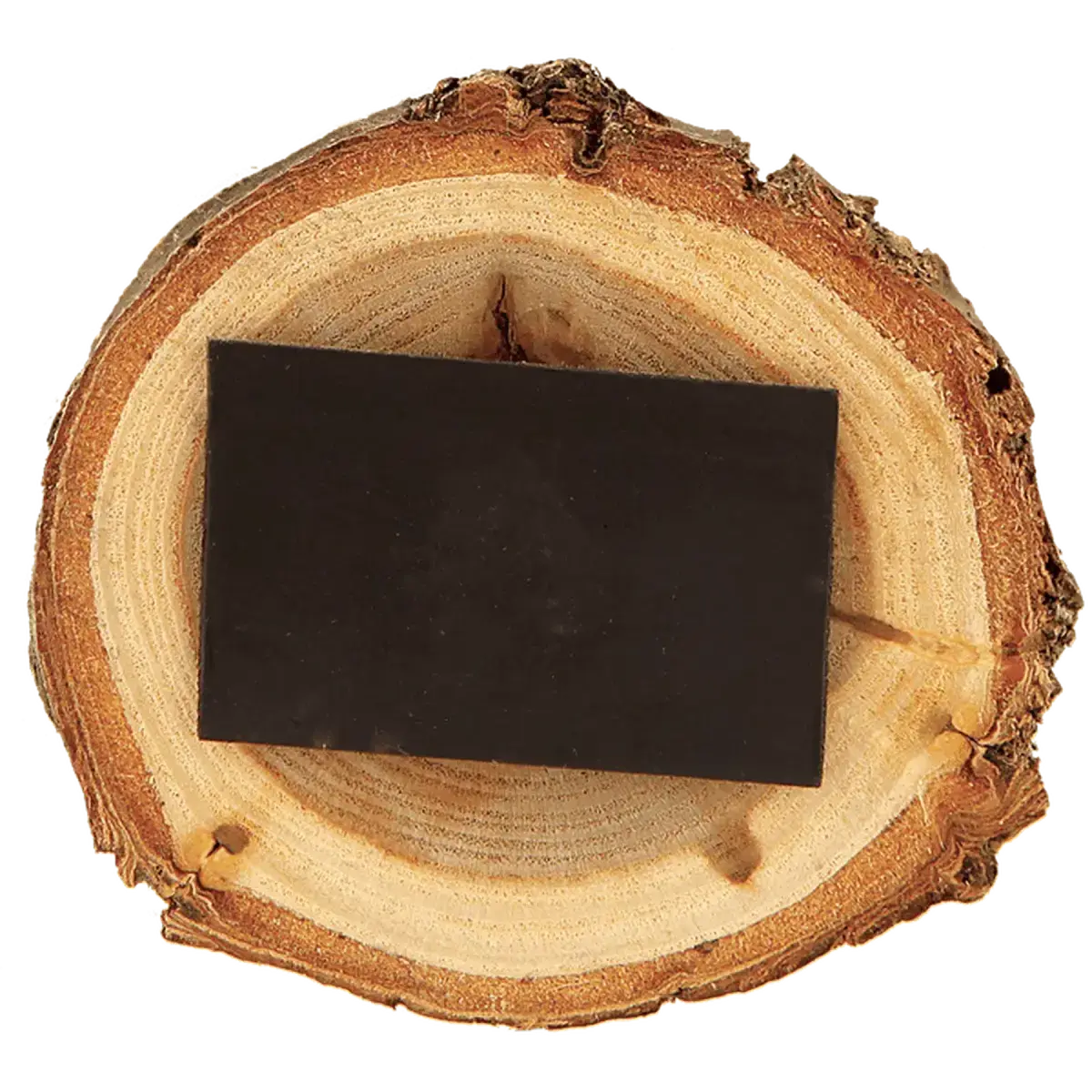 Personalized Log Coasters, Magnets and Plaques - Rustic Decor Coaster / 4"