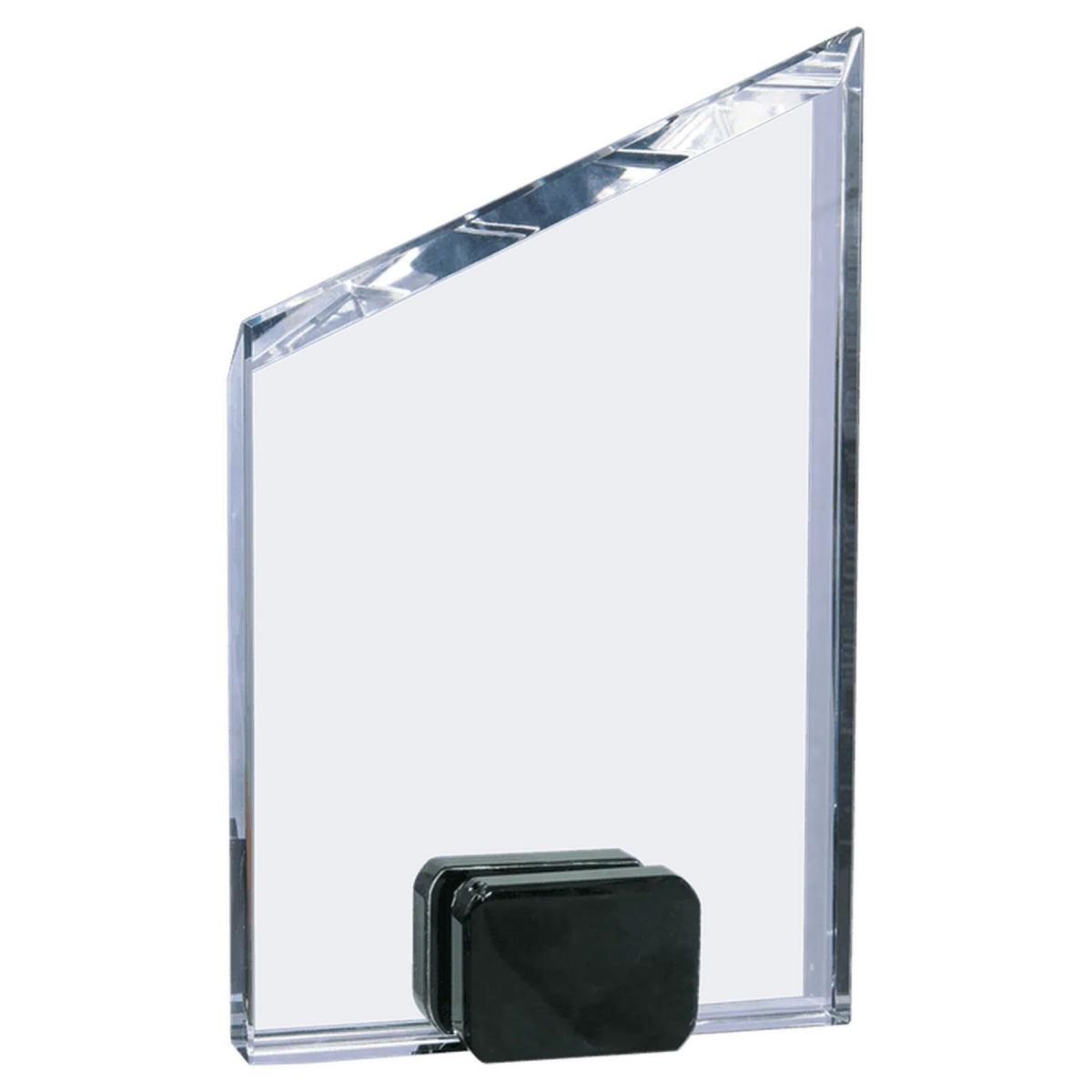 Laser Etched Crystal Peak Award - Self-Standing Recognition 7" / Black