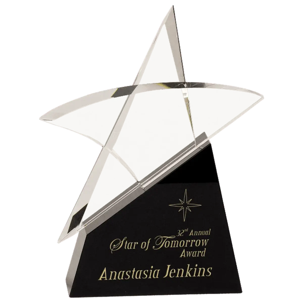 Crystal Star Awards and Paperweights with Custom Engraving Star Paperweight / None / 5" (L) x 5" (H)