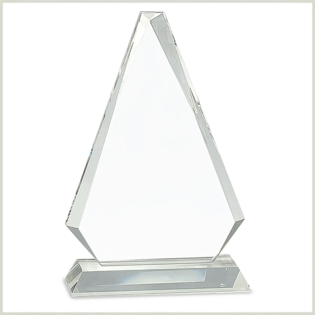 Laser Etched Crystal Triangles & Pyramids – For Awards and Recognition Pyramid / Clear Crystal / 2 3/8"