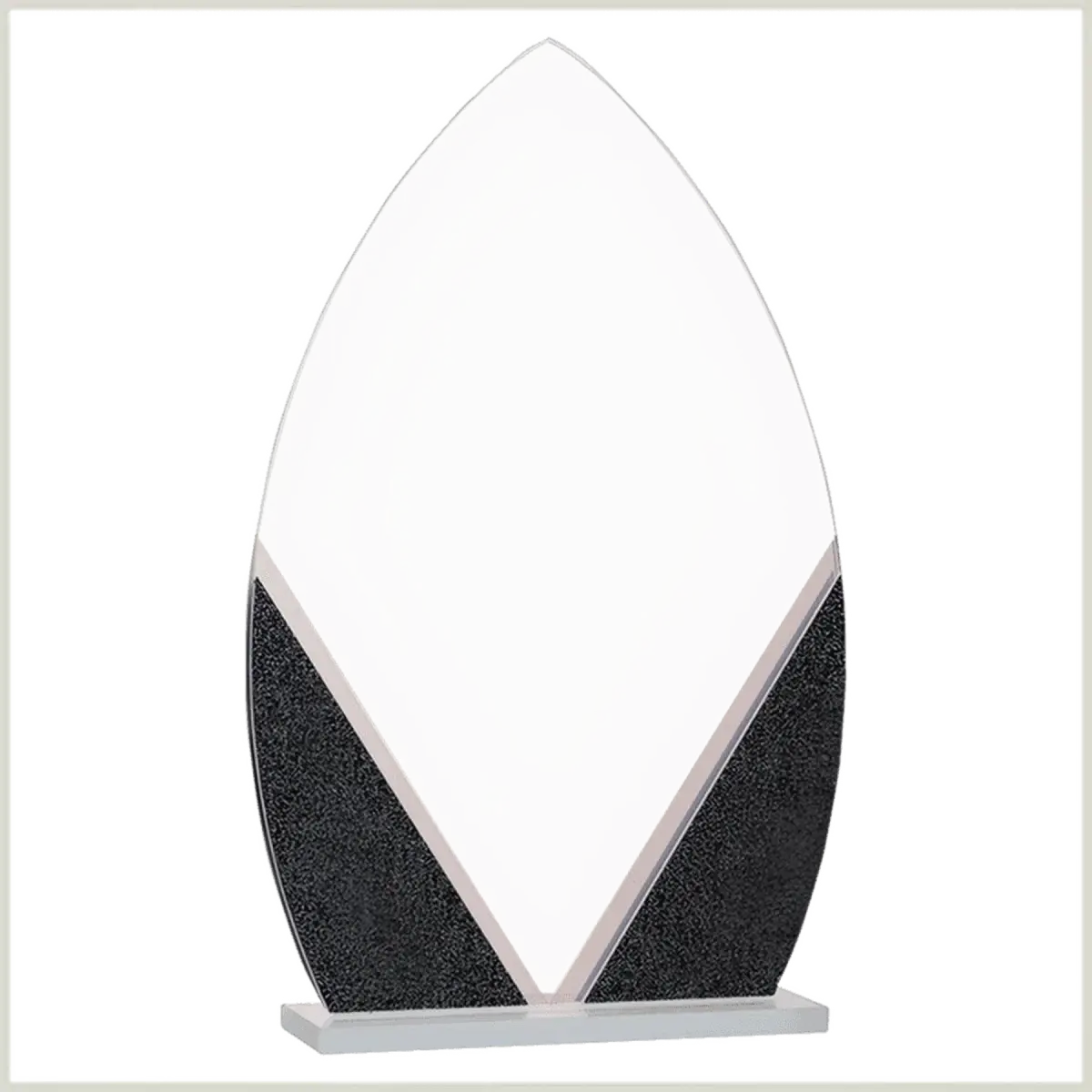 Designer Glass Awards – Personalized Art Deco-Inspired Recognition Wave / 7 1/4" / Designer Glass