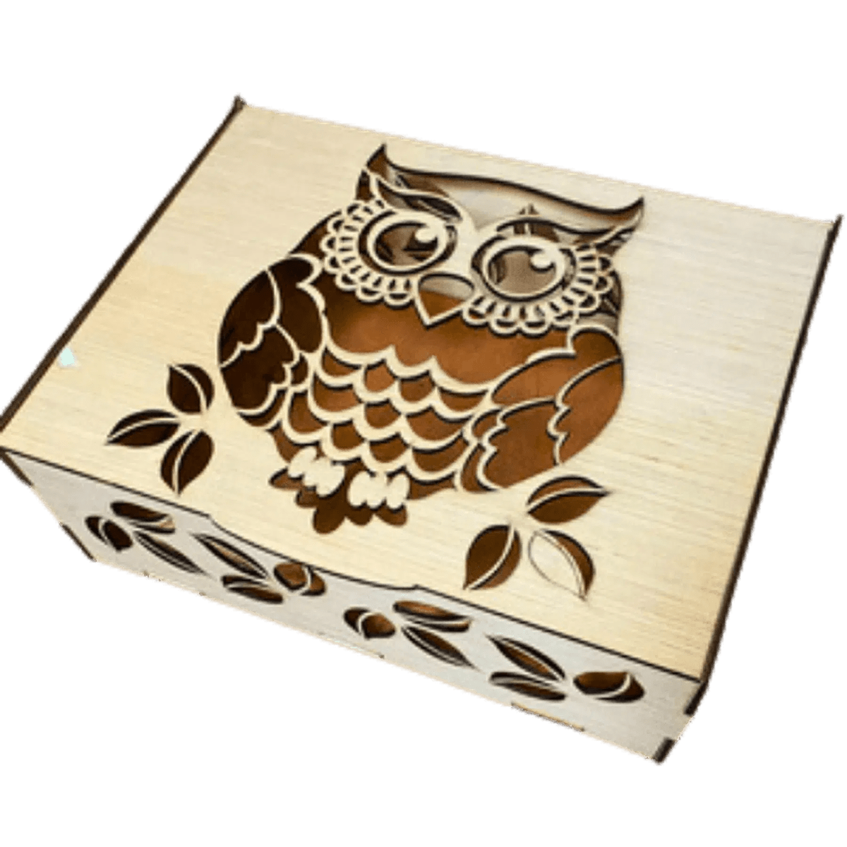 Owl Keepsake Box - Hand - Crafted Wood Storage and Memory Box - 20" (W) x 15" (L) x 7" (Deep)