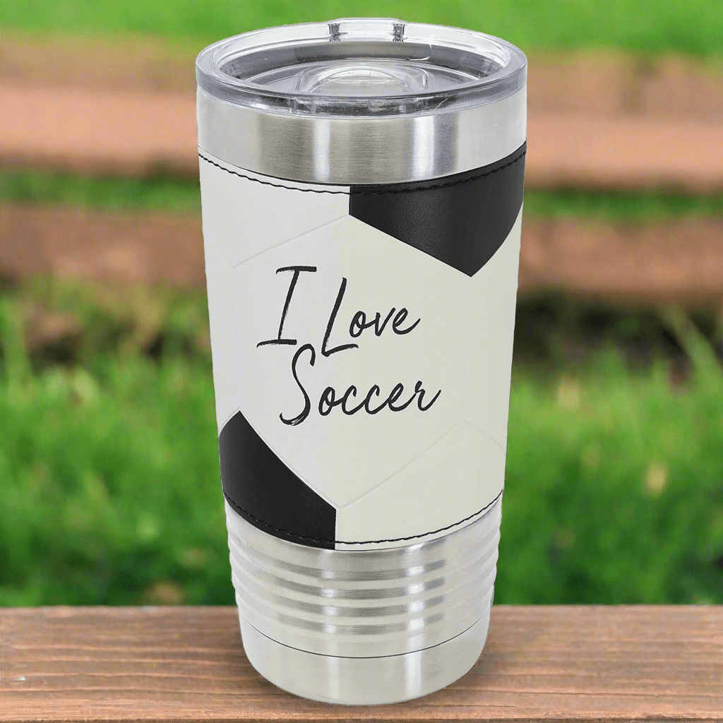 Personalized 20 oz. Ringneck Tumblers - Polar Camel Colors and Sport Themes - Black/Silver Ring (Slider Lid)