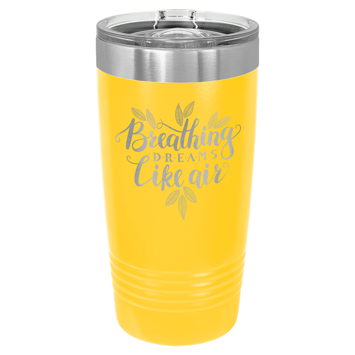 Personalized 20 oz. Ringneck Tumblers - Polar Camel Colors and Sport Themes - Yellow (Slider Lid)